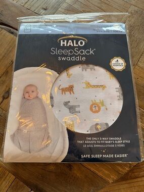 HALO Sleepsack 100% Cotton Swaddle - Baby Blue, Newborn